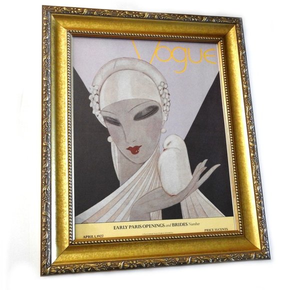 Poster of Antique Vogue Magazine Cover April 1927